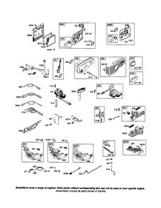 Muffler/Pre Cleaner Filter Diagram and Parts List for 125K00 0005-3711 Briggs and Stratton Engine